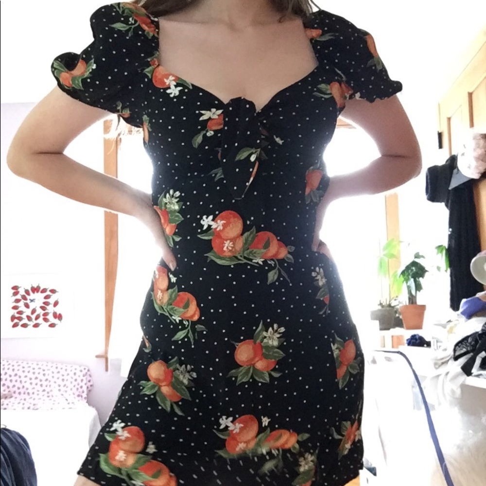 Fruit Print Bershka Dress